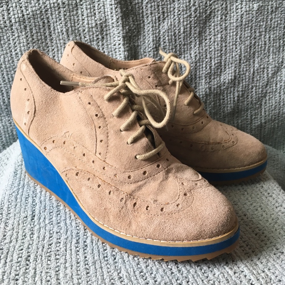 Deena and Ozzy Wedge Oxford Brogues Size 6